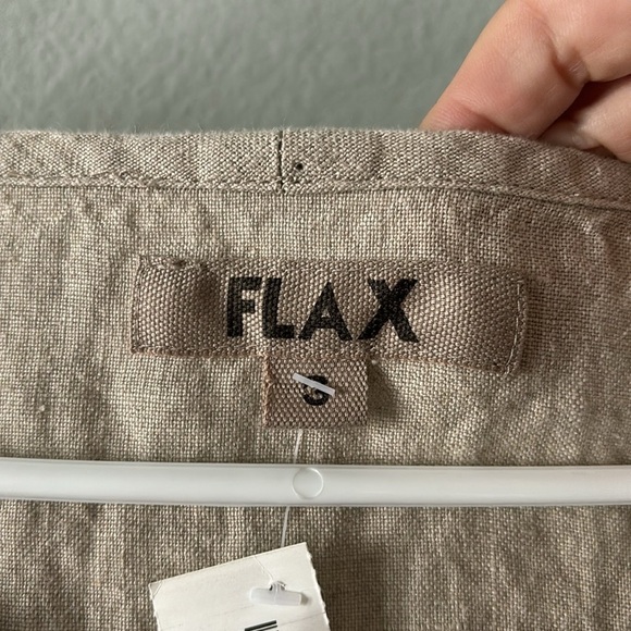 Flax 100% Linen Simple Dress in Natural NWT - Picture 4 of 6